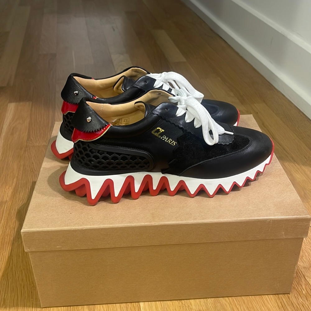 Christian Louboutin Loubishark Donna Plat New With Box Size 37